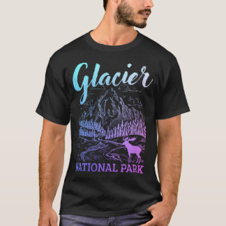 T-shirt Femmes39 Glacier National Park Montana Vintage