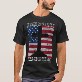 T-shirt Femmes39S Bienheureuse est la nation dont Dieu est