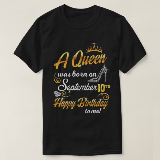 T-shirt Femmes 10 septembre Anniversaire présent Reine Éta (Design devant)