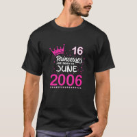 Femmes 16E Anniversaire Les Princesses Roses Tee S