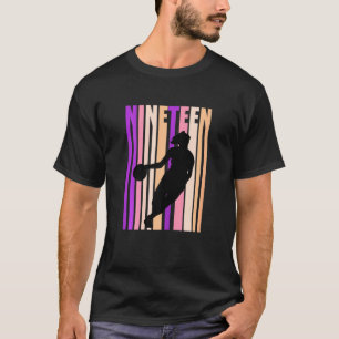 T-shirt Femmes 19ème Basket Anniversaire Femmes Retro 19 N