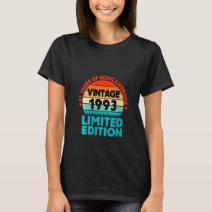 T-shirt Femmes 27 ans Vintage 1993 27e anniversaire