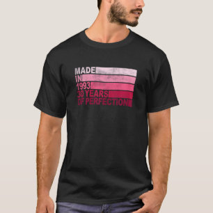 T-shirt Femmes 30 ans Anniversaire Né en 1993 Filles 30e B