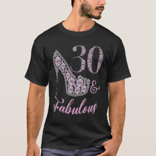 T-shirt Femmes 30 Fabulement Sparkly Pompes Chaussures 30e