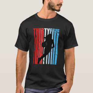 T-shirt Femmes 35ème Basket Anniversaire Femmes Retro Vint