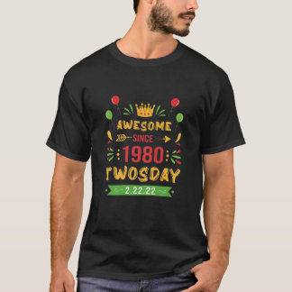 T-shirt Femmes 42E Anniversaire Jeudi 2 22 22 1980