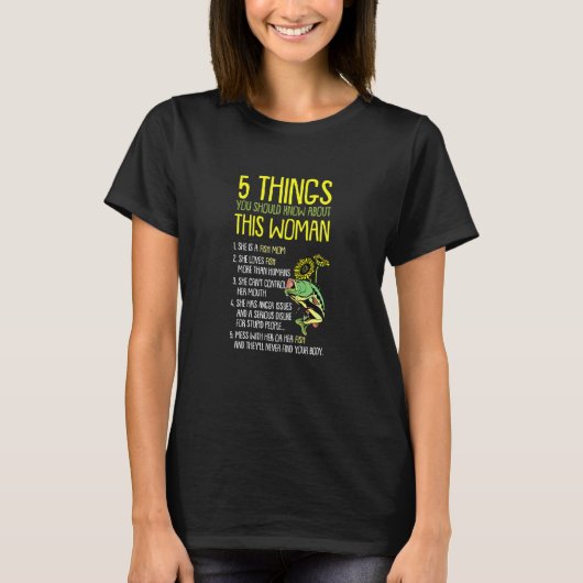 T-shirt Femmes 5 Que Vous Devriez Savoir Sur Cette Femme M (Devant)