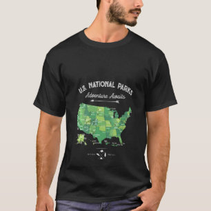 T-shirt Femmes 62 Parcs nationaux Carte Us Park Camp Vinta