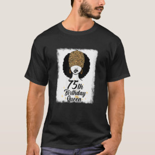 T-shirt Femmes 75e anniversaire Reine Léopard Melanin 75 a