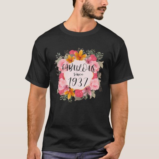 T-shirt Femmes 83 ans Fabuleux depuis 1937 Joyeux 83ème (Devant)