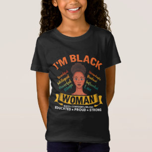 T-Shirt Femmes Africaines Africaines Américaines BHM Noire