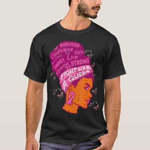 T-shirt Femmes africaines de la Reine noire Cancer du sein