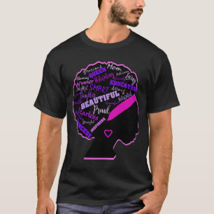 T-shirt Femmes afro-américaines Afro Monde Monde Monde Che