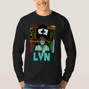 T-shirt Femmes afro-américaines Black Lvn Nurse Black Hist