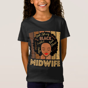 T-Shirt Femmes afro-américaines noires sage-femme