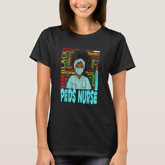 T-shirt Femmes afro-américaines Peds noirs Nurse Black His (Devant)