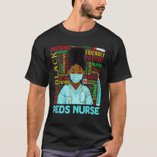 T-shirt Femmes afro-américaines Peds noirs Nurse Black His