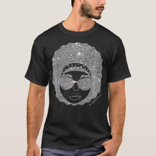 T-shirt Femmes Afro Latina Melanin Royaume Femme Bling Sha