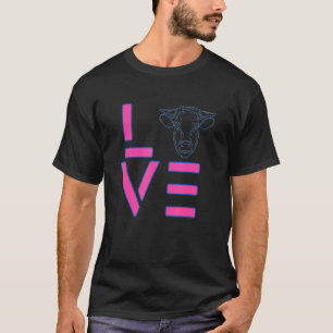T-shirt Femmes agricultrices Amour vintage animal de ferme