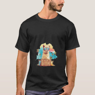 T-shirt Femmes Alapaca Mignon Avec Valise Aventure Garçons