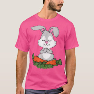 T-shirt Femmes Amoureuses De Yoga De Lapin Méditant Médita