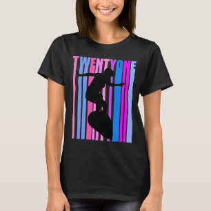 T-shirt FEMMES Anniversaire 21ème Surfing Surfing Surf Gir
