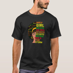 T-shirt Femmes Anniversaire Filles Noires Femmes Mai Fille