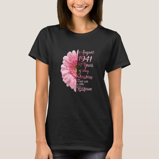 T-shirt Femmes Août Fille 1941 81e Anniversaire 81 Ans O (Devant)