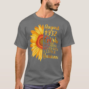 T-shirt Femmes Août Filles 1932 90e Anniversaire Cadeaux 9
