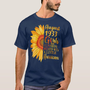 T-shirt Femmes Août Filles 1933 89e Cadeaux d'anniversaire