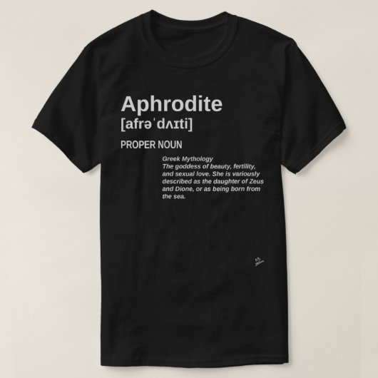 T-shirt Femmes Aphrodite définition déesse de la valeur be (Design devant)