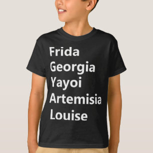 T-shirt Femmes Artistes Frida Georgia Yayoi