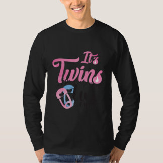 T-shirt Femmes attendues Twin Babies Maman I Two mignonne