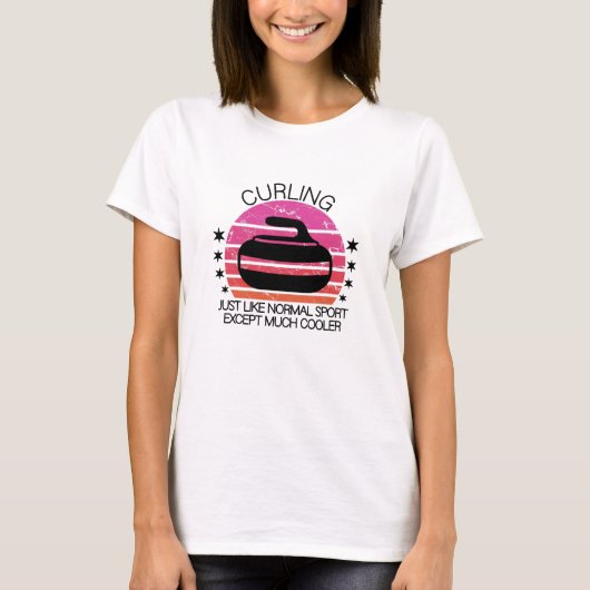 T-shirt femmes au curling (Devant)