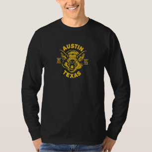 T-shirt Femmes AUSTIN TX Avec Illustration De Tête De Chau