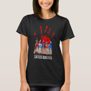 T-shirt Femmes Autochtones Amérindiennes Rouges Main Améri