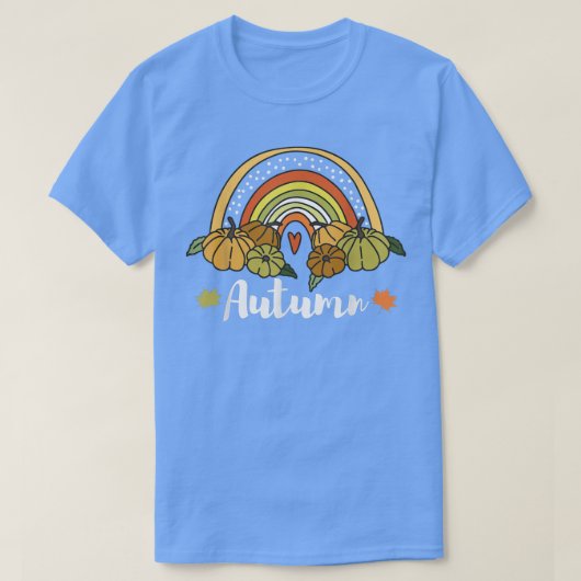 T-shirt Femmes Automne Citrouille Épice Drôle Arc-en-ciel  (Design devant)