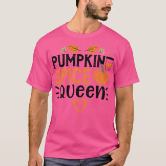 T-shirt Femmes Automne Citrouille Épice QueenPumpkin Sayon