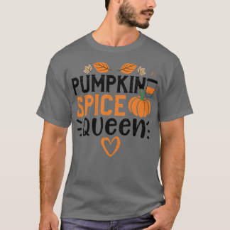 T-shirt Femmes Automne Citrouille Épice QueenPumpkin Sayon