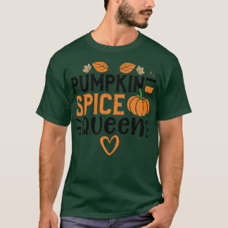 T-shirt Femmes Automne Citrouille Épice QueenPumpkin Sayon