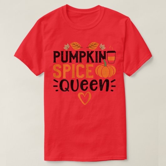 T-shirt Femmes Automne Citrouille Épice QueenPumpkin Sayon (Design devant)
