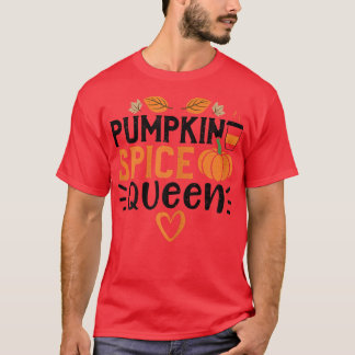 T-shirt Femmes Automne Citrouille Épice QueenPumpkin Sayon