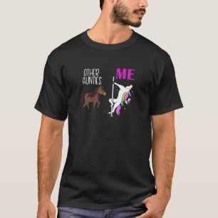T-shirt Femmes Autres Tantes Moi Unicorne Tante Vin Lover