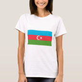 T-shirt femmes avec drapeau d'Azerbaïdjan (Devant)
