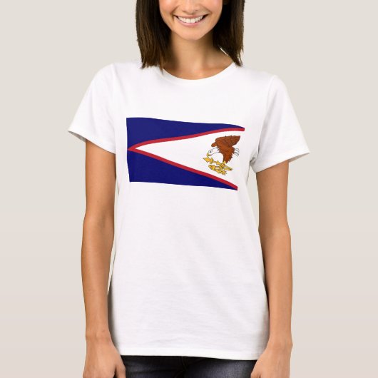 T-shirt femmes avec drapeau des Samoa américaines (Devant)