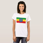 T-shirt femmes avec le drapeau d'Éthiopie (Devant entier)