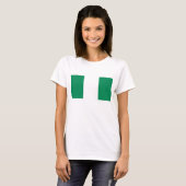 T-shirt femmes avec le drapeau du Nigeria (Devant entier)