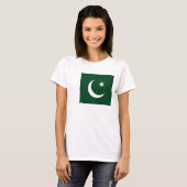 T-shirt femmes avec le drapeau du Pakistan (Devant entier)