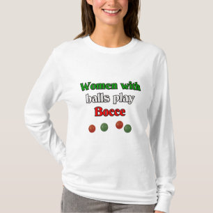 T-shirt Femmes avec le jeu Bocce de boules