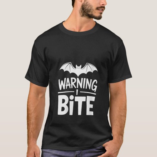 T-shirt Femmes Avertissement I Bite Funny Halloween Humour (Devant)
